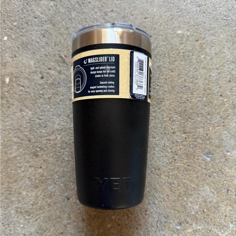 NWT Yeti Rambler 10oz Tumbler in Midnight Black Travel Hiking Outdoors Adventure - Picture 2 of 6